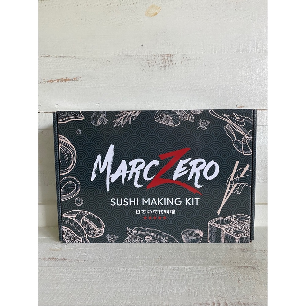 Marc Zero Sushi Making Kit - Roller, Bamboo Mat, Knife, Chopsticks, Molds